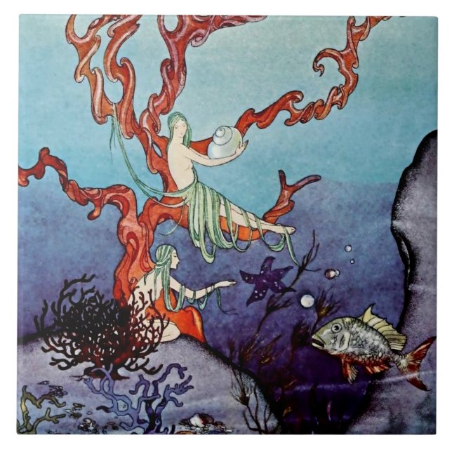 “Under the Sea” by Viriginia Frances Sterrett Tile (Front)