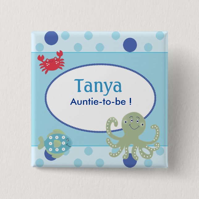 Under the Sea Calypo Name Tag Button (Front)