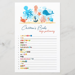 Under the Sea children's books emoji pictionary