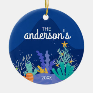 Under The Sea Christmas Ceramic Ornament