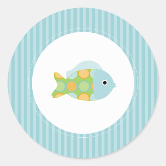 {under the sea} classic round sticker (Front)