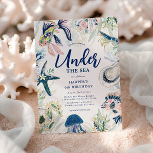 Under the Sea Coastal Kids Birthday Invitation