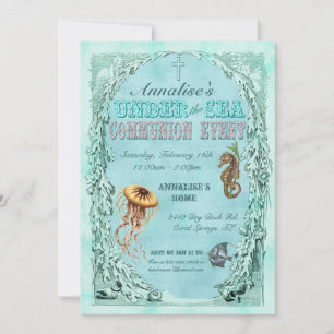 Under the Sea Communion Invitation - Pink