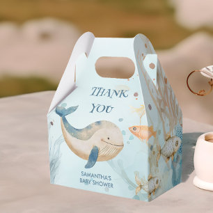 Under the Sea Coral and Whale Baby Shower Favour Box