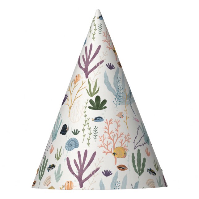 Under the Sea Coral Party Accessories Hat (Front)