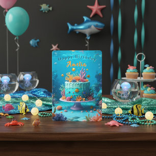 Under the Sea Coral Reef Happy Birthday Card
