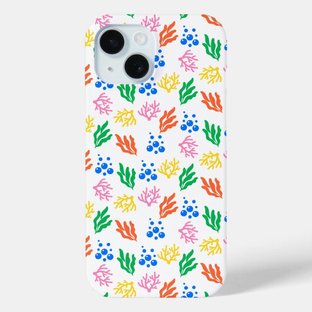 Under the Sea Coral Seamless Pattern Phone Case (Back)