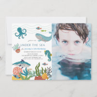 Under the Sea Creatures Marine Life Birthday Photo
