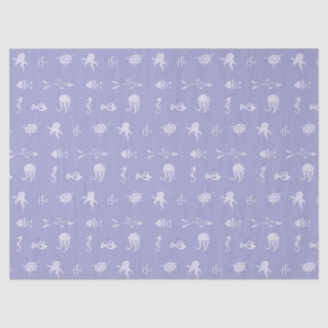 Under the Sea Creatures Purple Tissue Paper (Front)