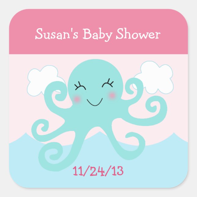 Under the Sea Creatures/Stickers/Cupcake Toppers Square Sticker (Front)