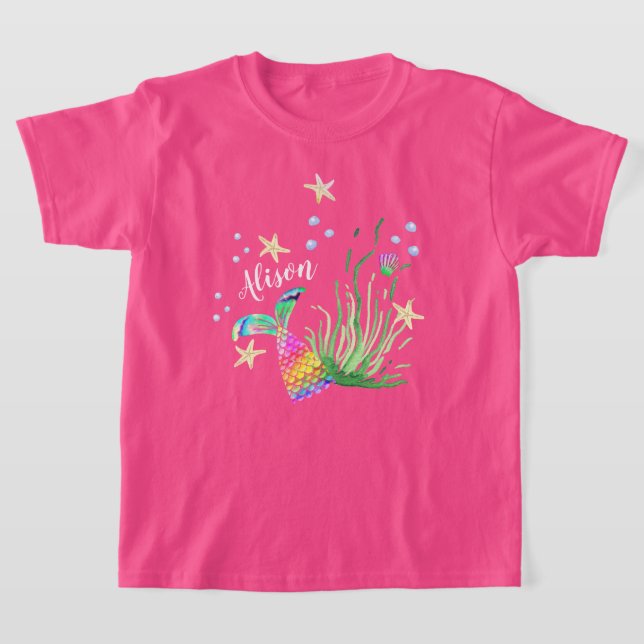 Under The Sea Custom Name T-Shirt (Laydown)