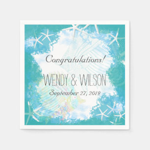 Under the Sea Custom Wedding Napkin