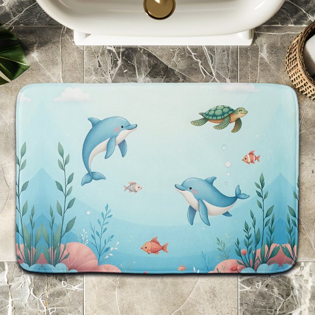 Under the Sea Cute Bath Mat (Creator Uploaded)