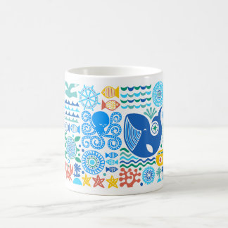 Under The Sea | Cute Ocean Whale Turtle Manta Coffee Mug