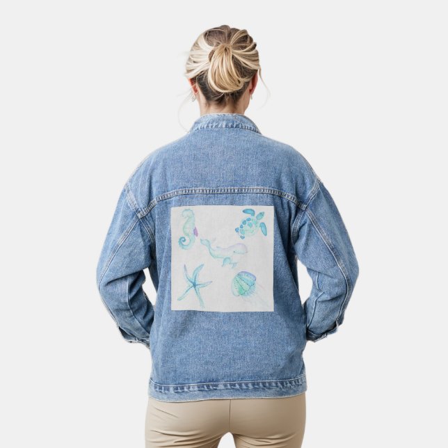 Under The Sea Denim Jacket (Model)