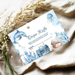 Under the sea Diaper Raffle Request Card
