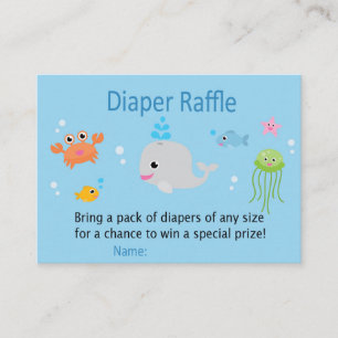 Under the sea Diaper Raffle Tickets