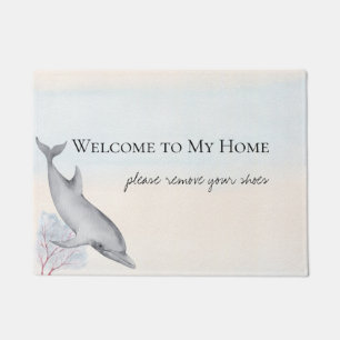 Under the Sea Dolphin Personalized 2 Doormat
