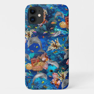 Under the Sea Dolphins and Coral Reef iPhone 11 Case