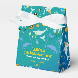 Under the sea dolphins and girl Birthday Party Favour Box