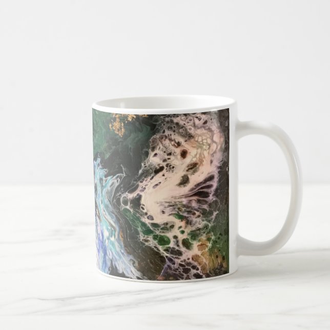 Under the Sea Fairy tale series painting in green  Coffee Mug (Right)