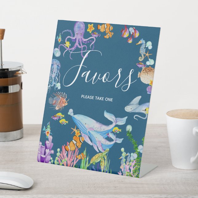 Under the Sea Favours Pedestal Sign (In SItu)