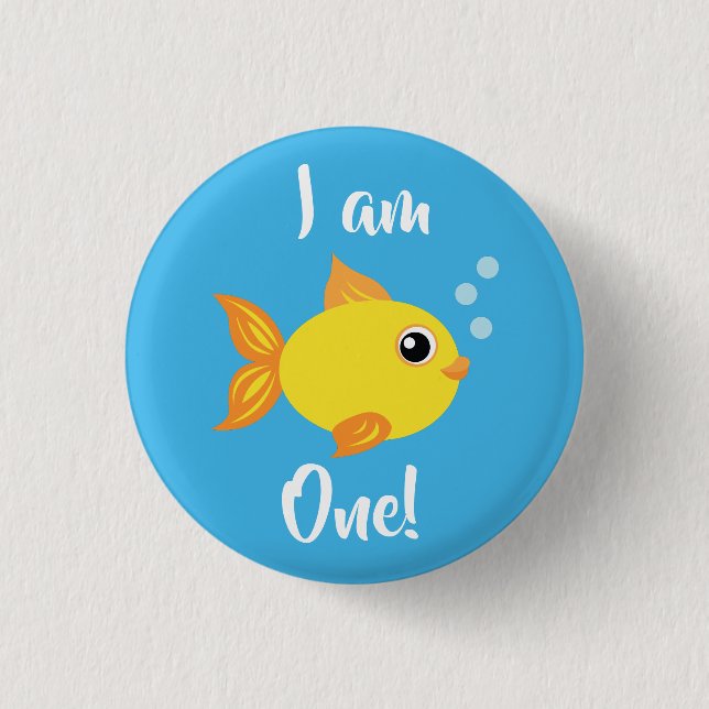 Under the Sea Fish Birthday Party 3 Cm Round Badge (Front)