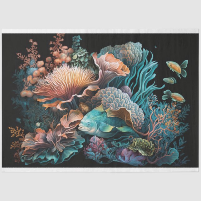Under the sea fish bowl  tissue paper (Front)