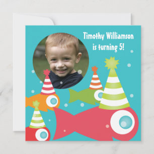 Under the Sea Fish Photo Birthday Party Invitation