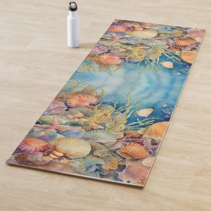 Under The Sea Fish Shells  Yoga Mat