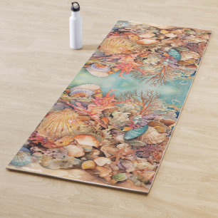 Under The Sea Fish Shells  Yoga Mat