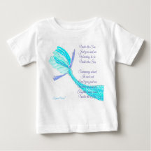 Under the Sea fish tail T-Shirt with poem