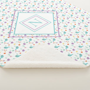 Under The Sea Fish Whales Water Ocean Sherpa Blanket