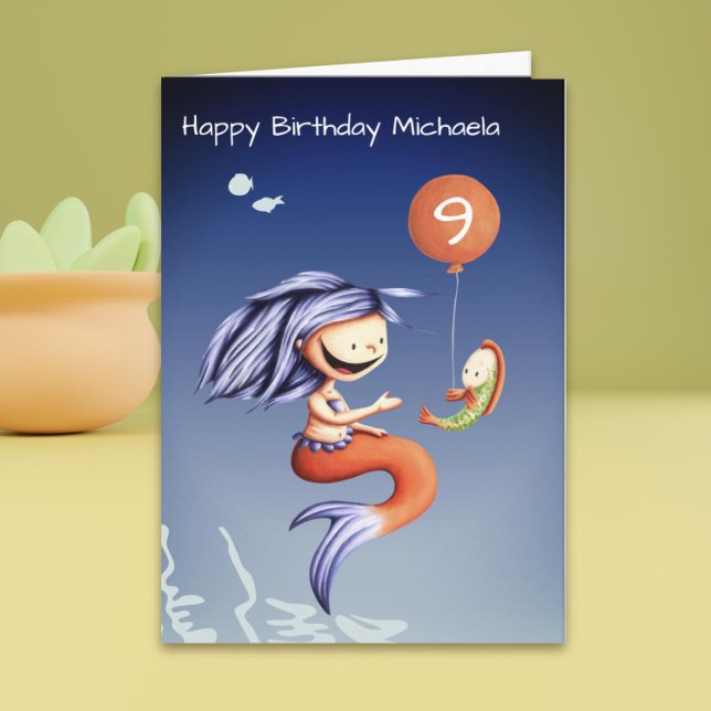Under the Sea Fun Mermaid Girl Birthday Card (Under the Sea Fun Mermaid Girl Birthday Card)