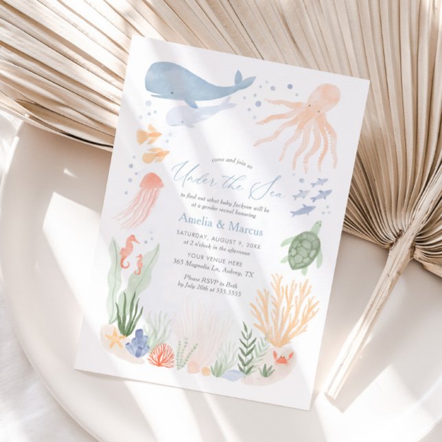 Under the Sea Gender Reveal Party Invitation (Creator Uploaded)