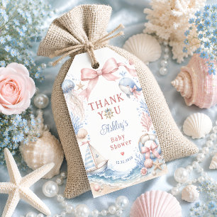 Under the Sea Girl Baby Shower Thank You Gift Tags