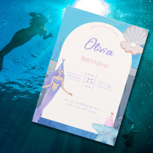 Under the Sea Girls Birthday Party Invite