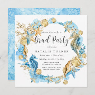 Under the Sea Graduation Party Invitation