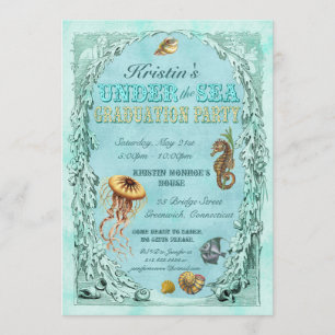 Under the Sea Graduation party Invitation