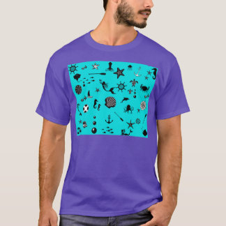 Under the Sea in Sea Blue T-Shirt