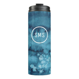 Under the sea insulated tumbler blue watercolor