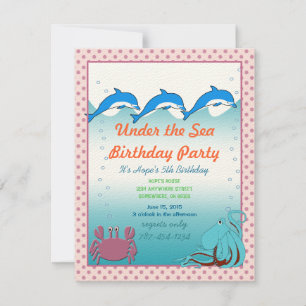 Under the Sea Invitation Birthday Party