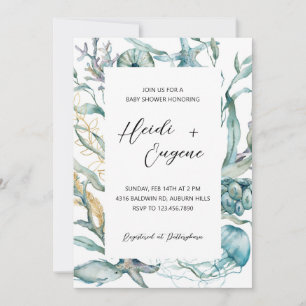 Under the Sea Jellyfish Baby Shower Invitation