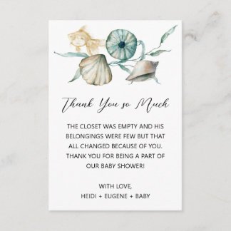 Under the Sea Jellyfish Baby Shower Thank You Card