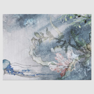Under The Sea Jellyfish Corals Watercolor Tissue P Paper