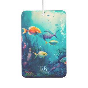 Under the sea landscape background car air freshener
