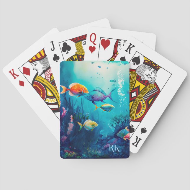 Under the sea landscape background playing cards (Back)