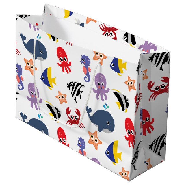 Under the Sea Large Gift Bag (Front Angled)