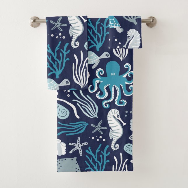 Under the Sea Large Scale Bath Towel Set (Insitu)