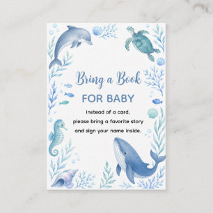 Under the Sea Little Sailor Baby Book Request Enclosure Card